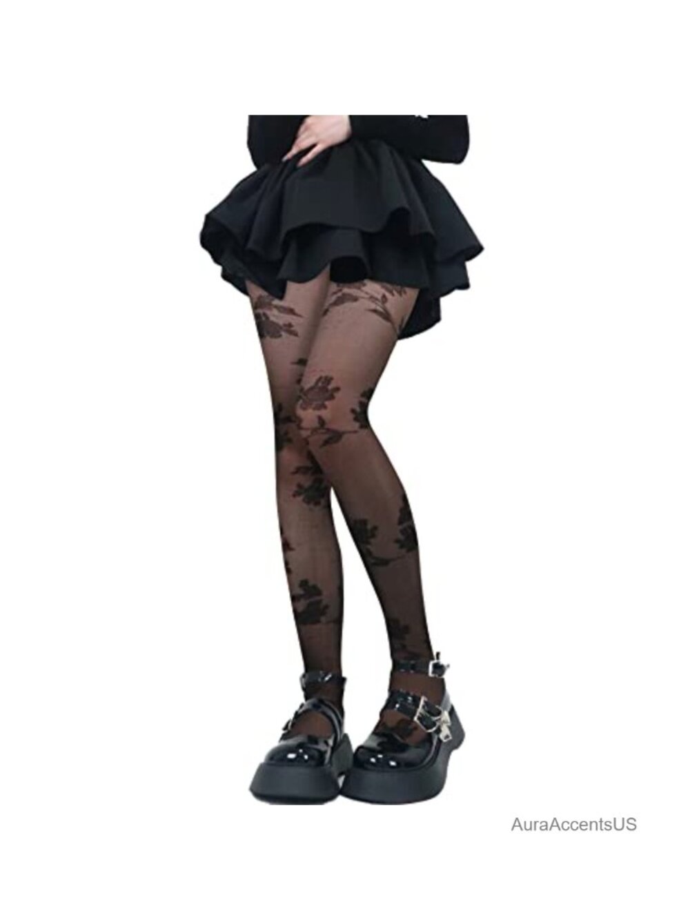 Sheer Tights Polka Dot High Waist Pantyhose Nylon Spandex